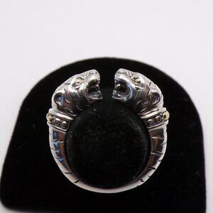 Bali 925 Sterling Silver Tiger Heads Ring Size 9